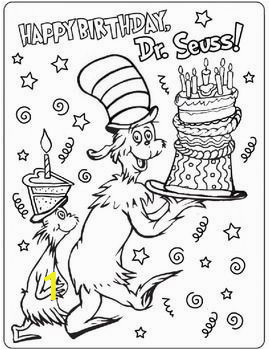 Happy Birthday Dr Seuss Coloring Pages Pin by Colleen On Reading Ela