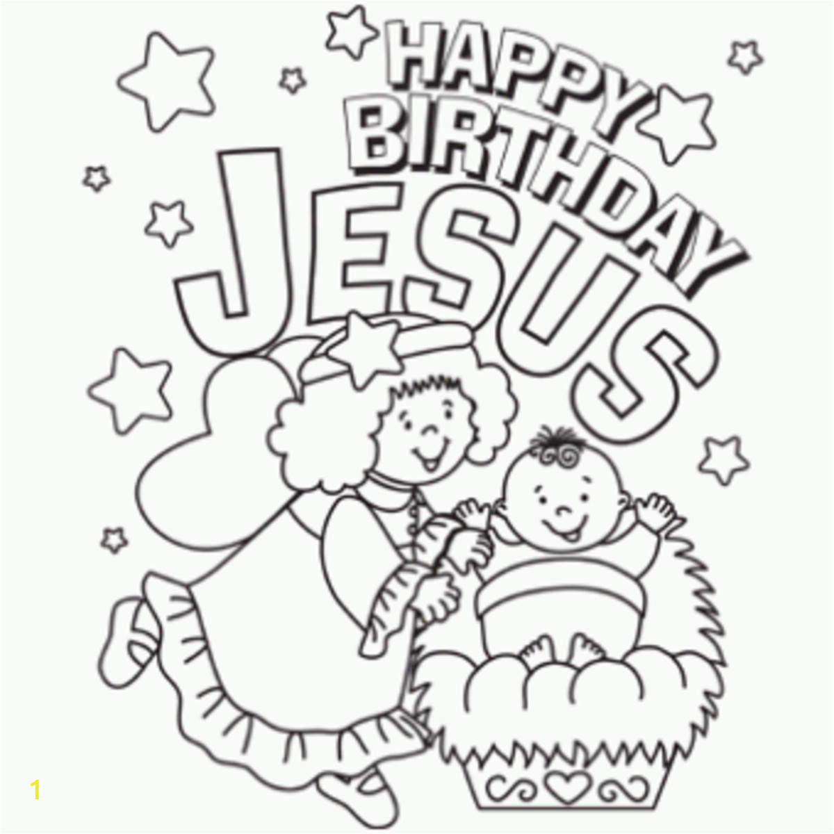 Happy Birthday Jesus Printable Coloring Pages | divyajanani.org