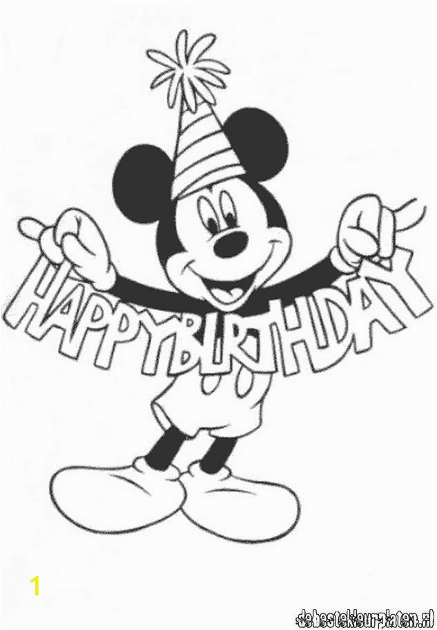 Happy Birthday Mickey Mouse Coloring Pages 42 Best Birthday Card Ideas Images On Pinterest