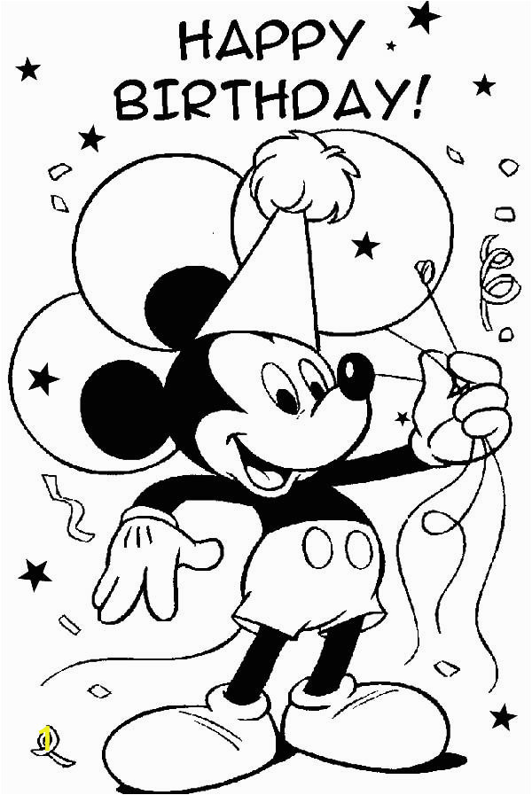 mickey mouse bring balloons for birthday party coloring pages