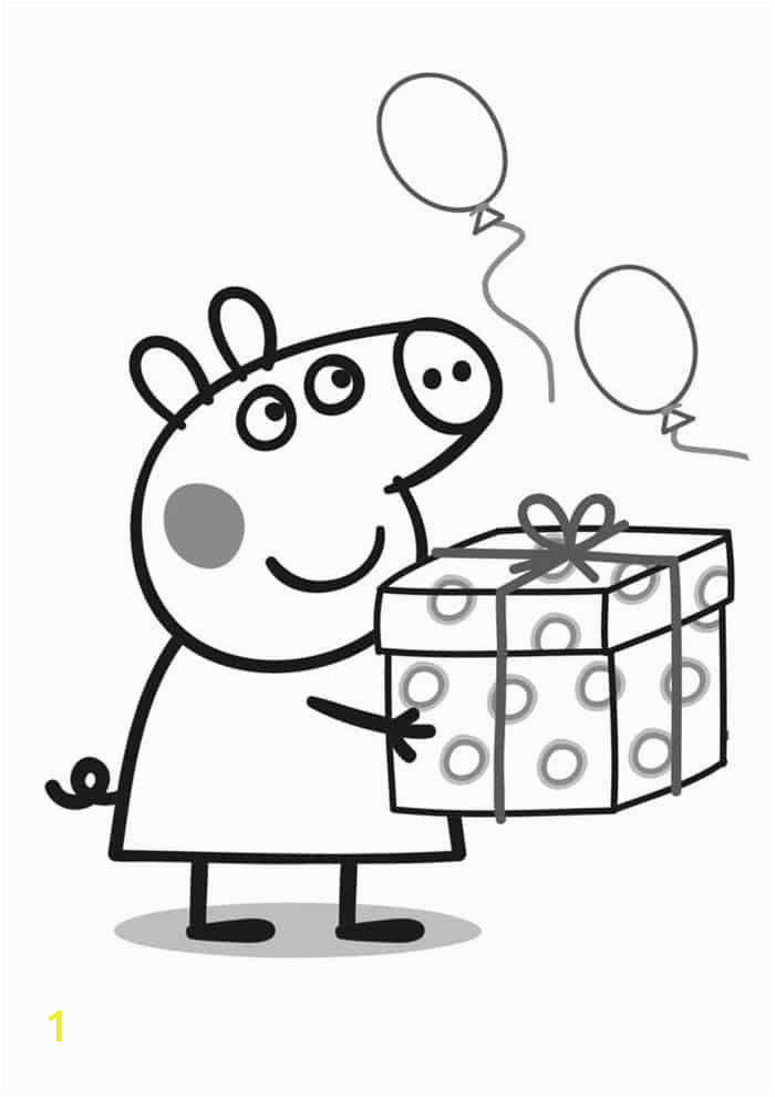 Happy Birthday Peppa Pig Coloring Pages Peppa Pig Happy Birthday Coloring Pages