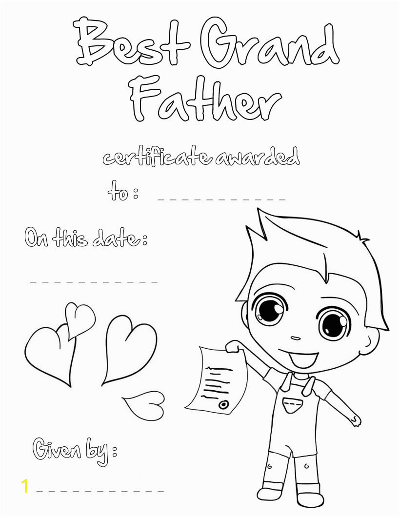 happy fathers day grandpa coloring pages