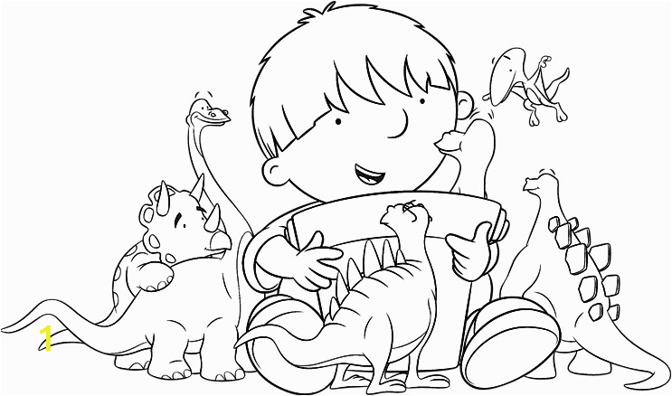 Harry and His Bucketful Of Dinosaurs Coloring Pages Harry and His Dinosaurs Coloring