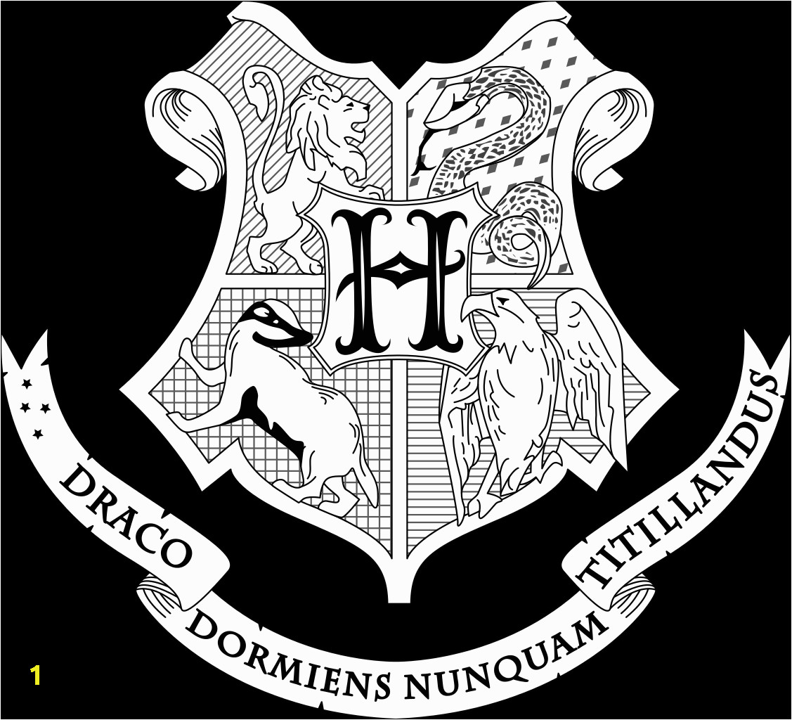 harry potter coloring pages hogwarts crest