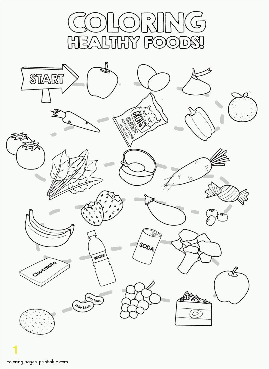 Healthy and Unhealthy Food Coloring Pages Coloring Pages Healthy and Unhealthy Food Coloring