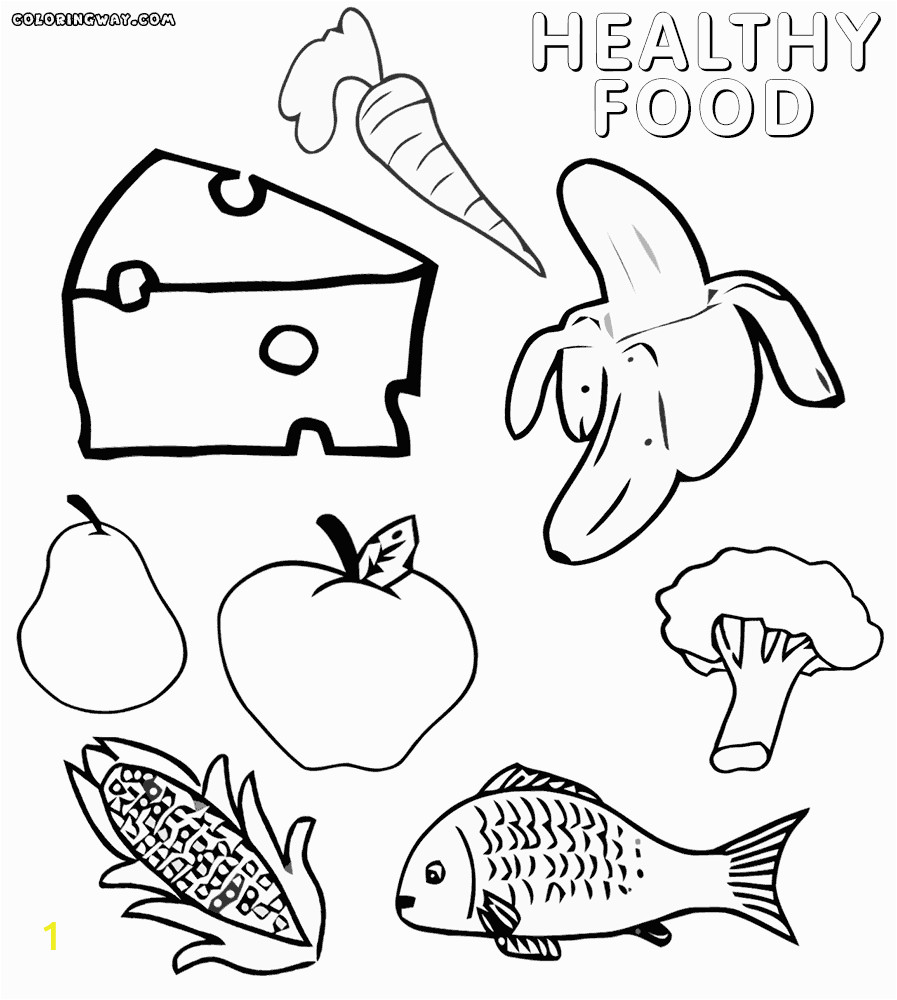 healthy food coloring pages