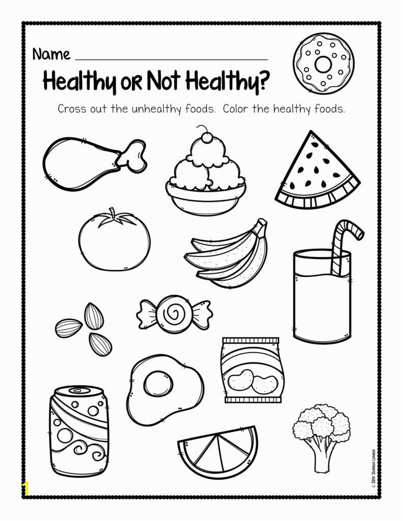 unhealthy food coloring pages