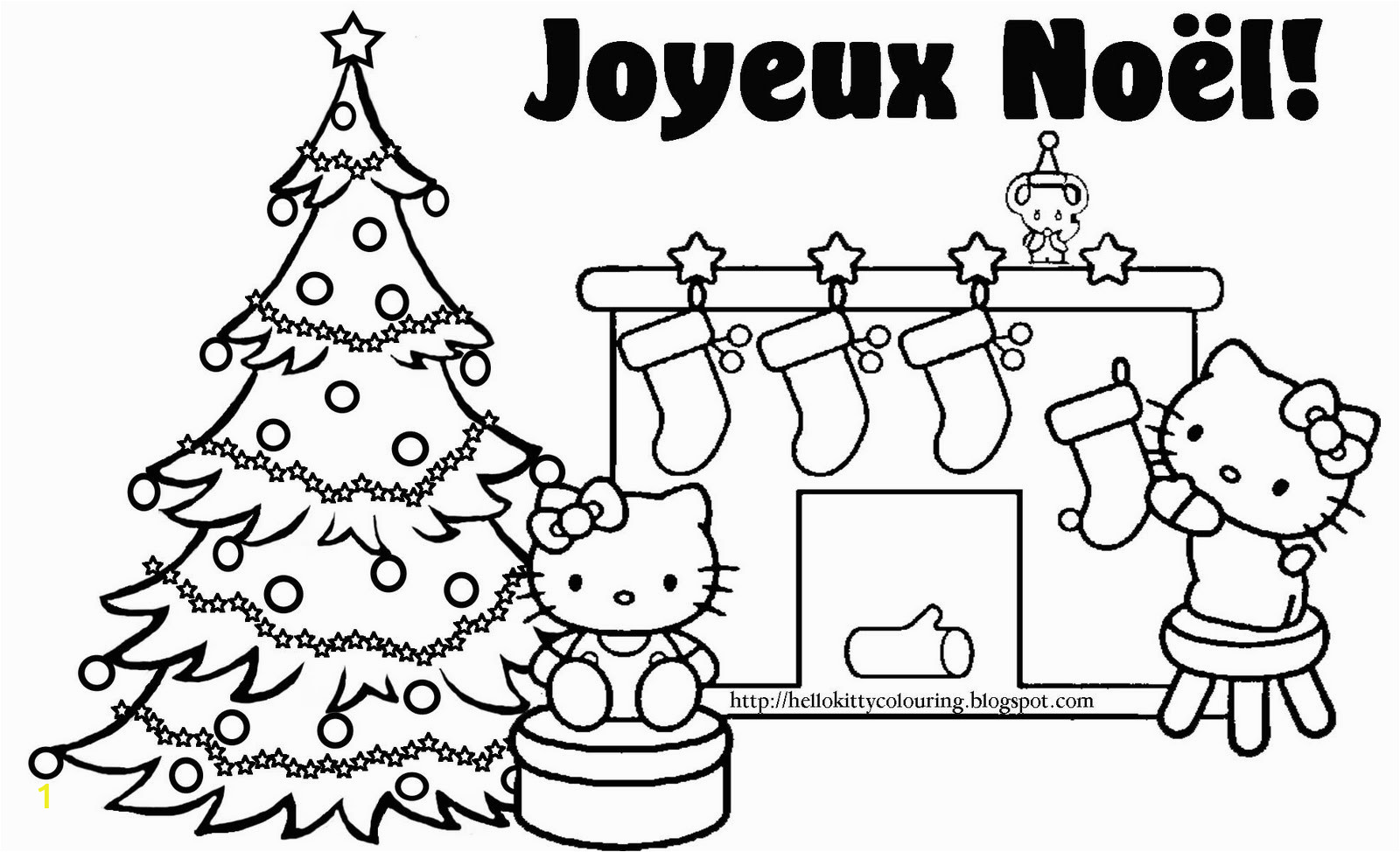 hello kitty christmas coloring pages 2