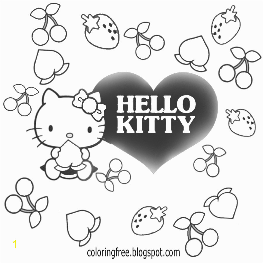 hello kitty coloring sheets free cute