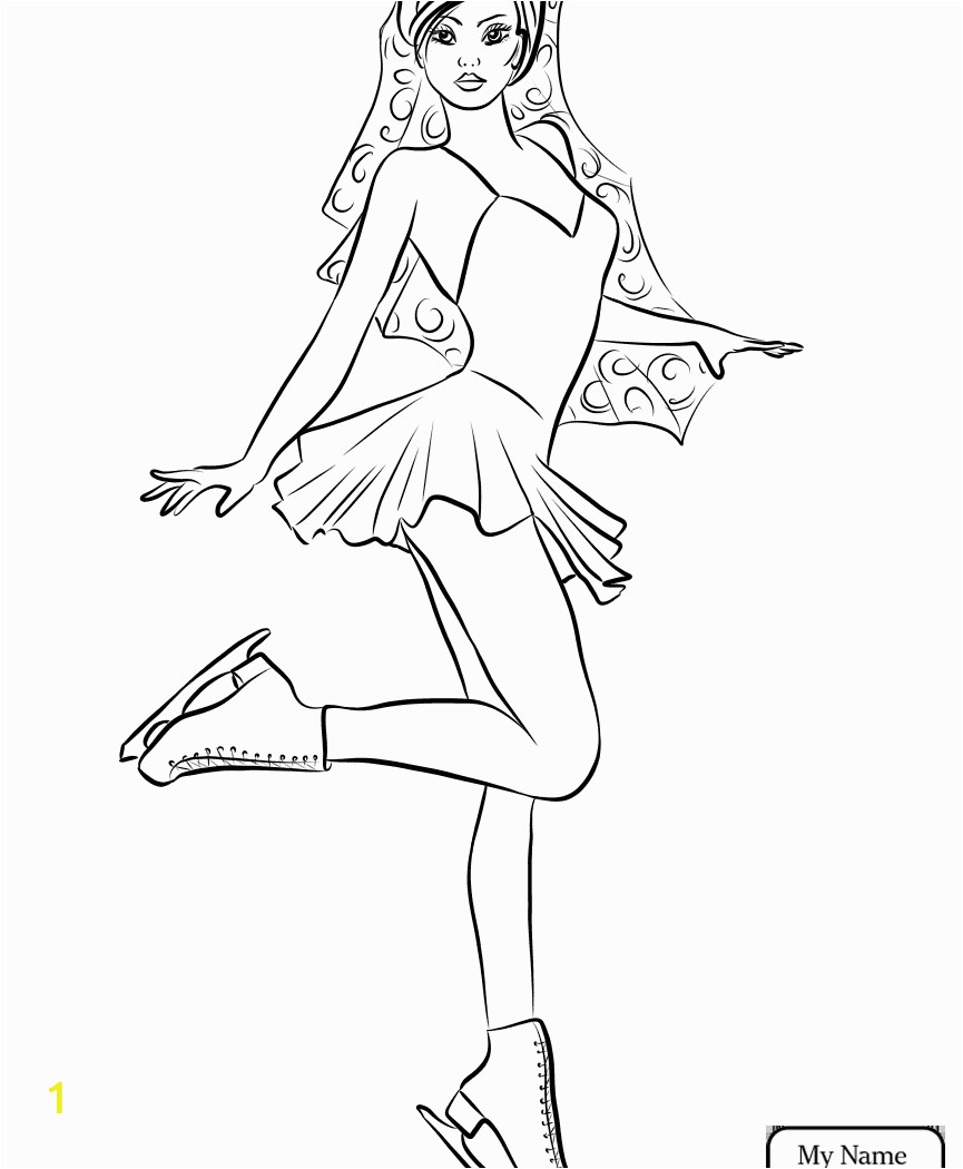 figure skating coloring pages