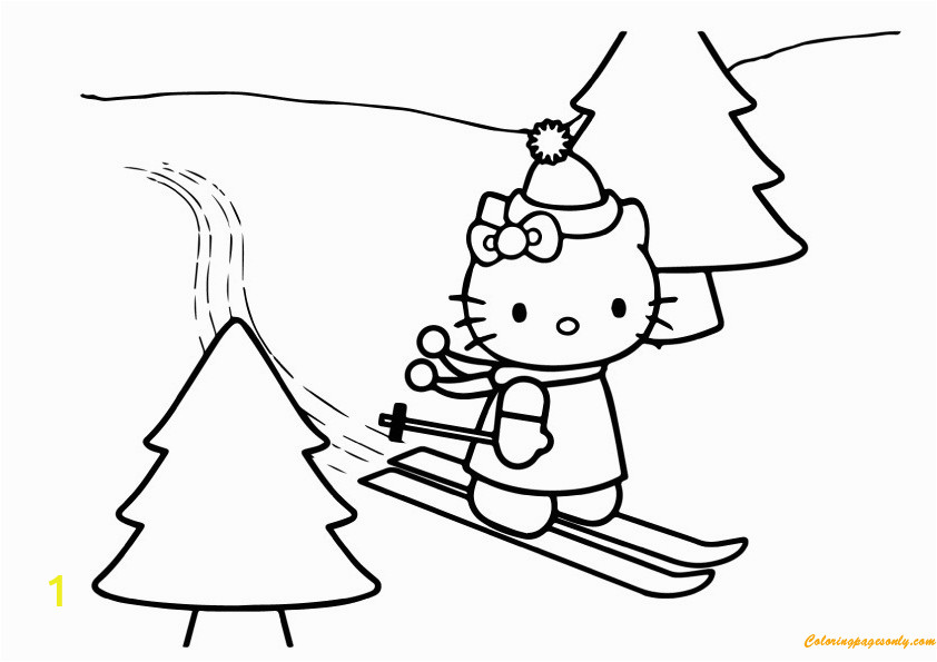 hello kitty skating on christmas day