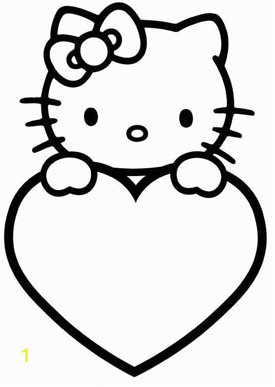 hello kitty valentine coloring pages