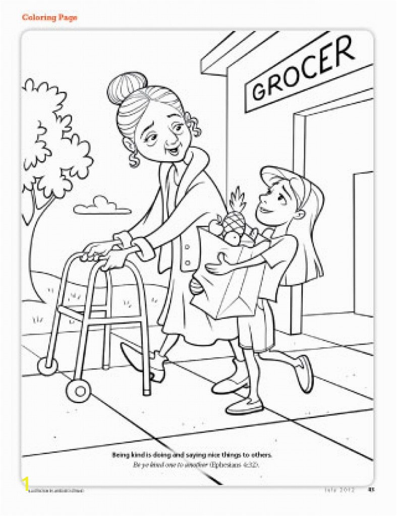 children helping others coloring pages