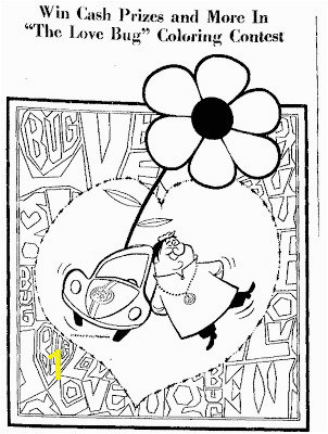 herbie love bug coloring pages