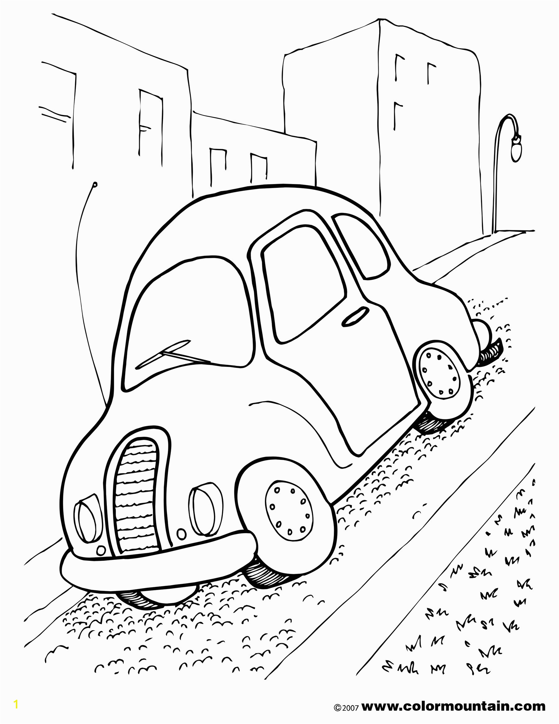 herbie love bug coloring pages