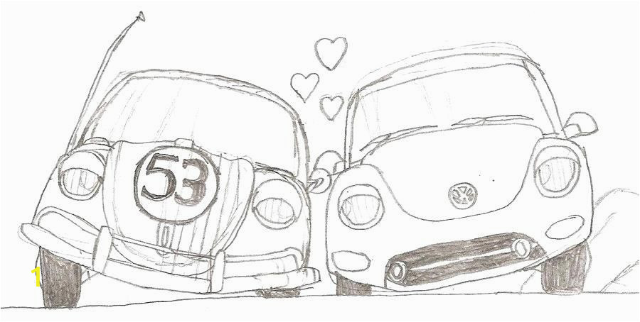 Herbie the Love Bug Coloring Pages Love Bug Herbie the Movie Coloring Page Pages Sketch