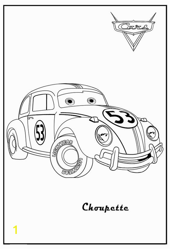 Herbie the Love Bug Coloring Pages Love Bug Herbie the Movie Coloring Page Pages Sketch