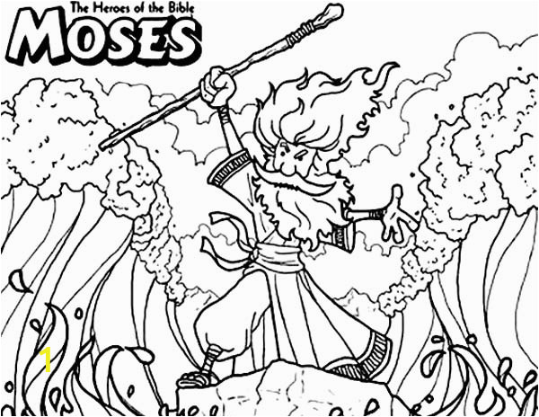 moses the bible heroes coloring page