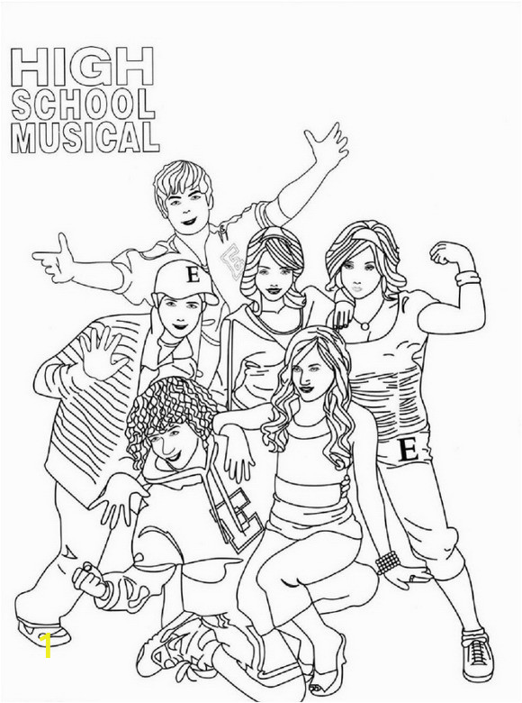 High School Musical Coloring Pages Printable Kids N Fun