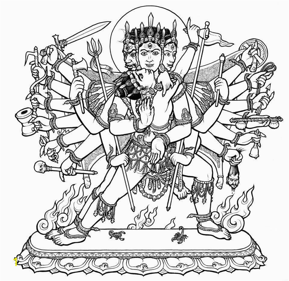 durga coloring pages