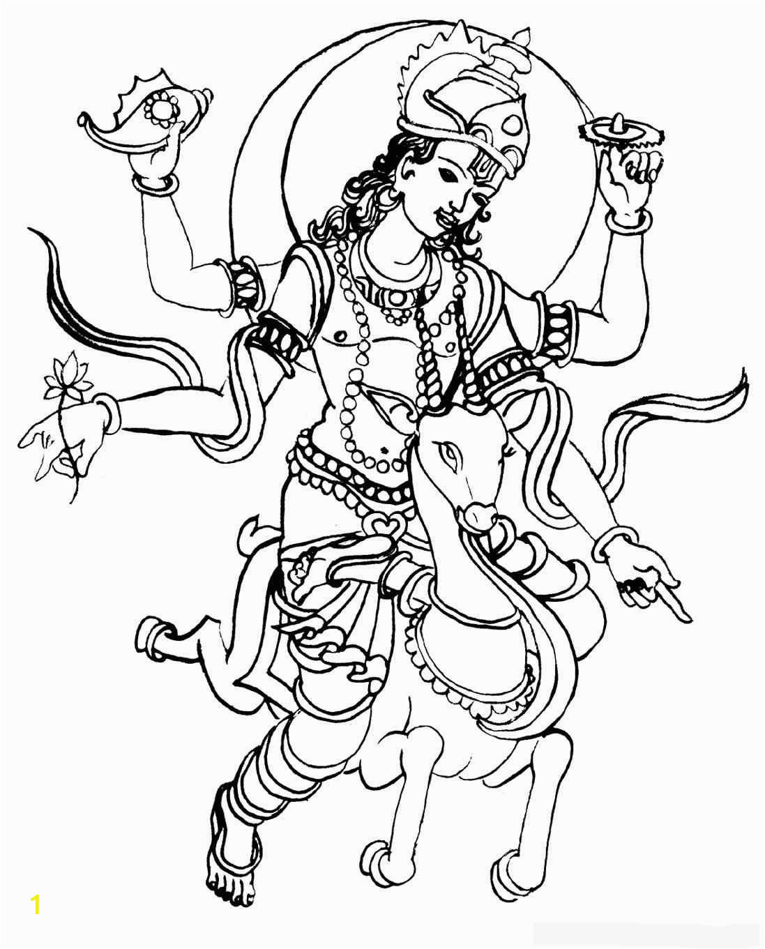 hindu gods colouring