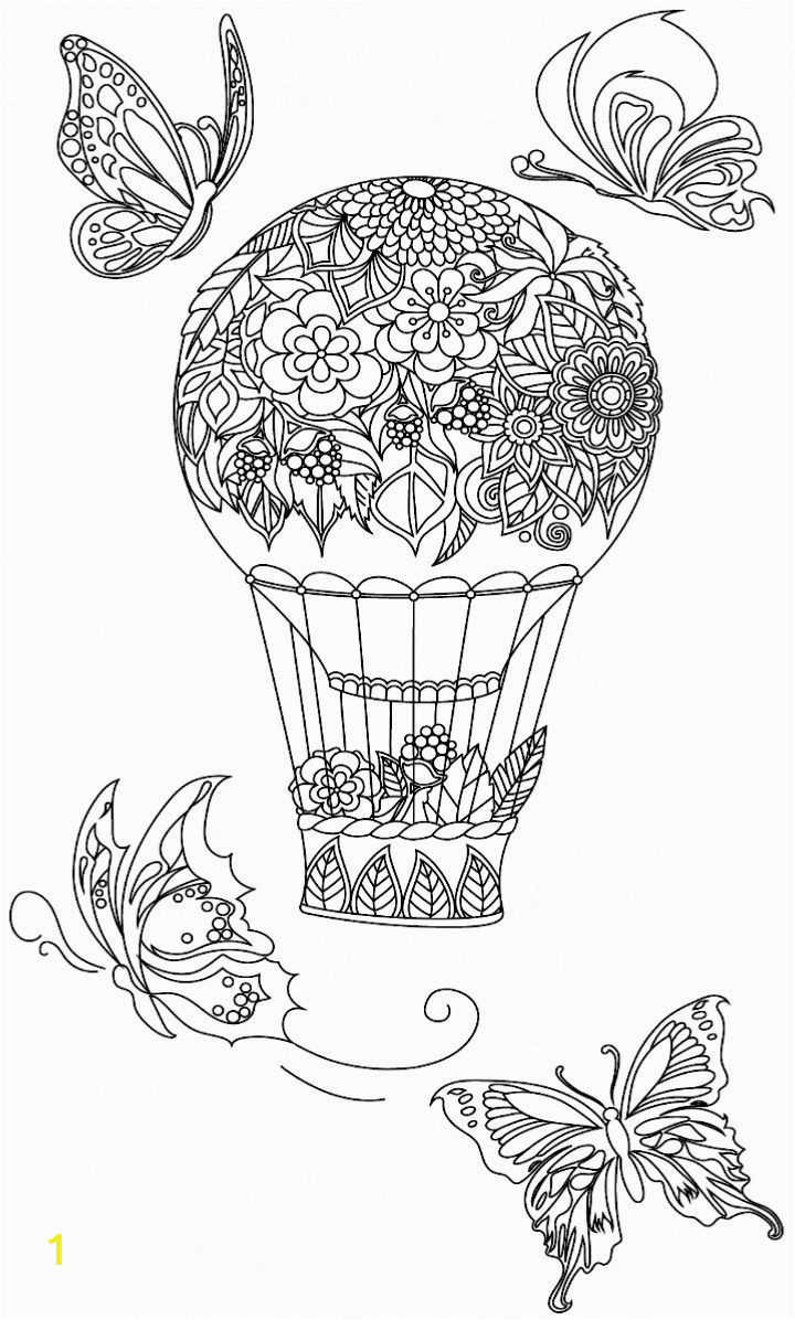 hot air balloon adult sketch templates