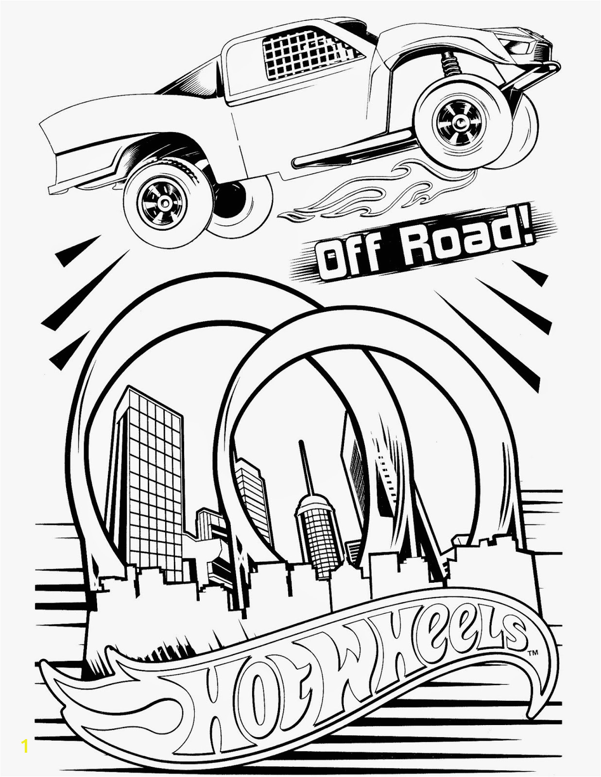 hot wheels coloring pages set 5