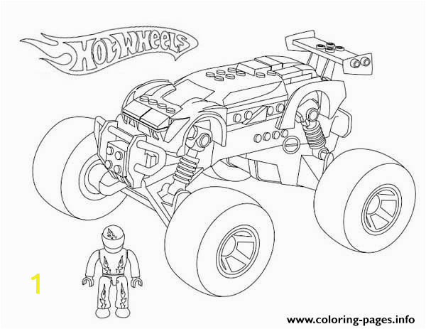 hot wheels monster truck printable coloring pages book