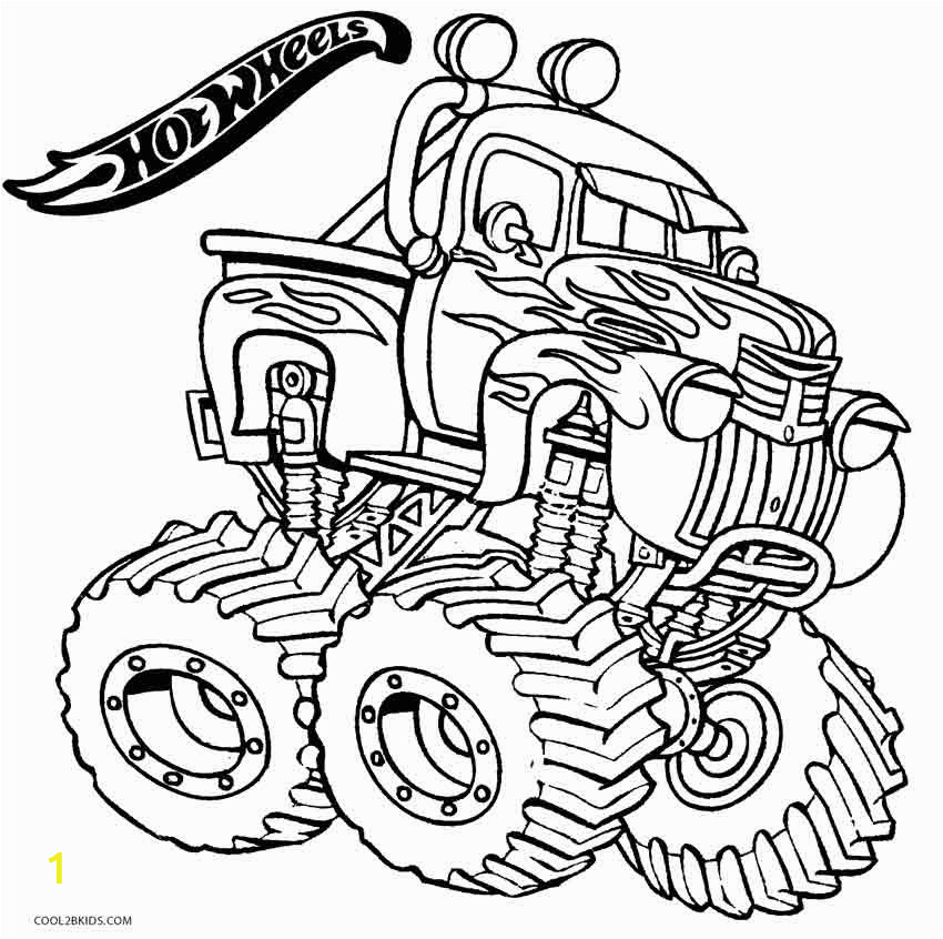 Hot Wheels Monster Truck Coloring Pages Printable Hot Wheels Coloring Pages for Kids