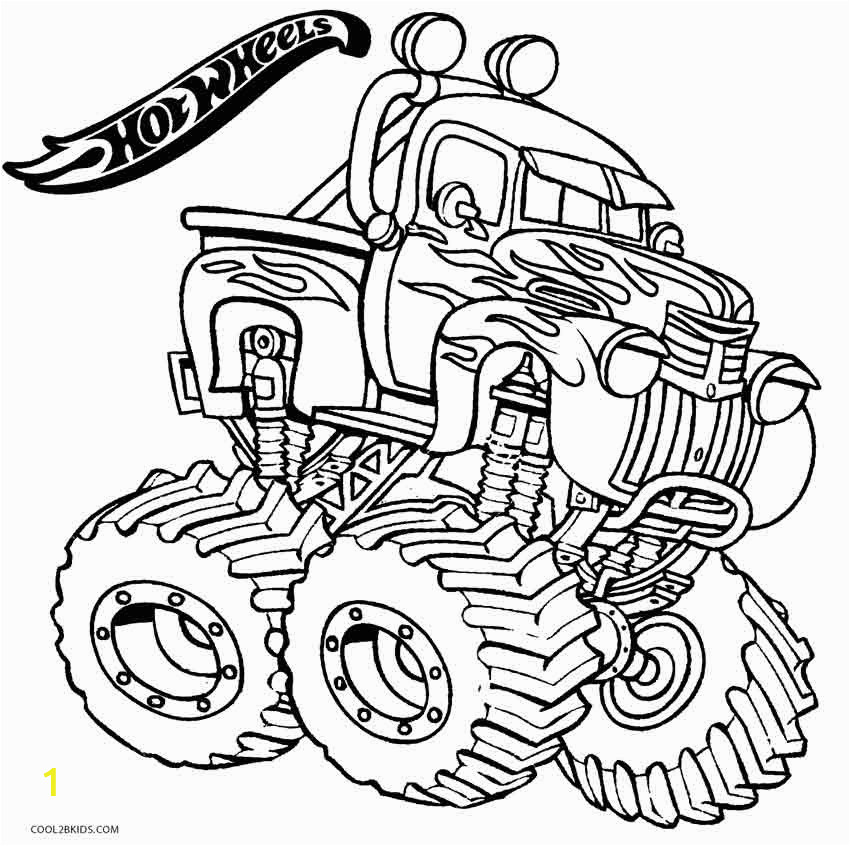 Hot Wheels Monster Trucks Coloring Pages Printable Hot Wheels Coloring Pages for Kids