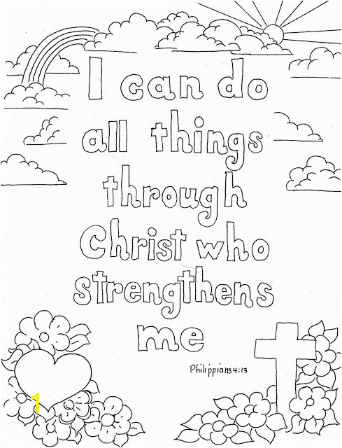 philippians 413 print and color page