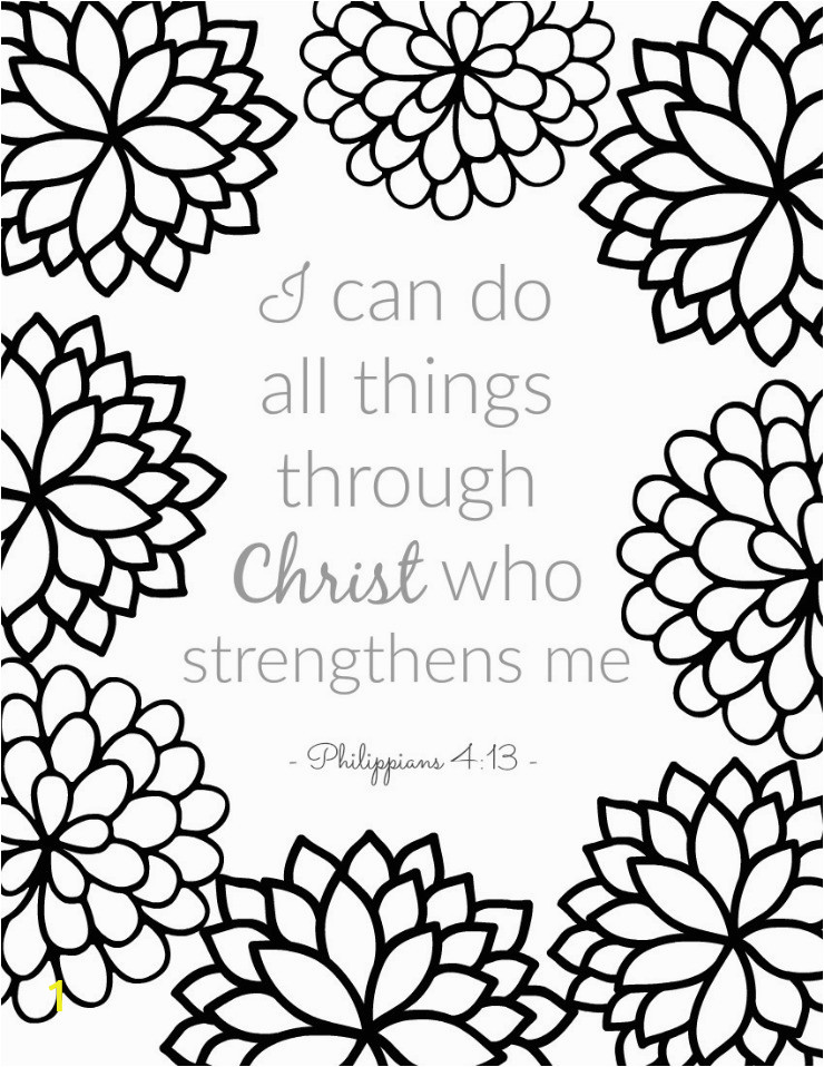I Can Do All Things Through Christ Coloring Page Free Printable Scripture Verse Coloring Pages What Mommy