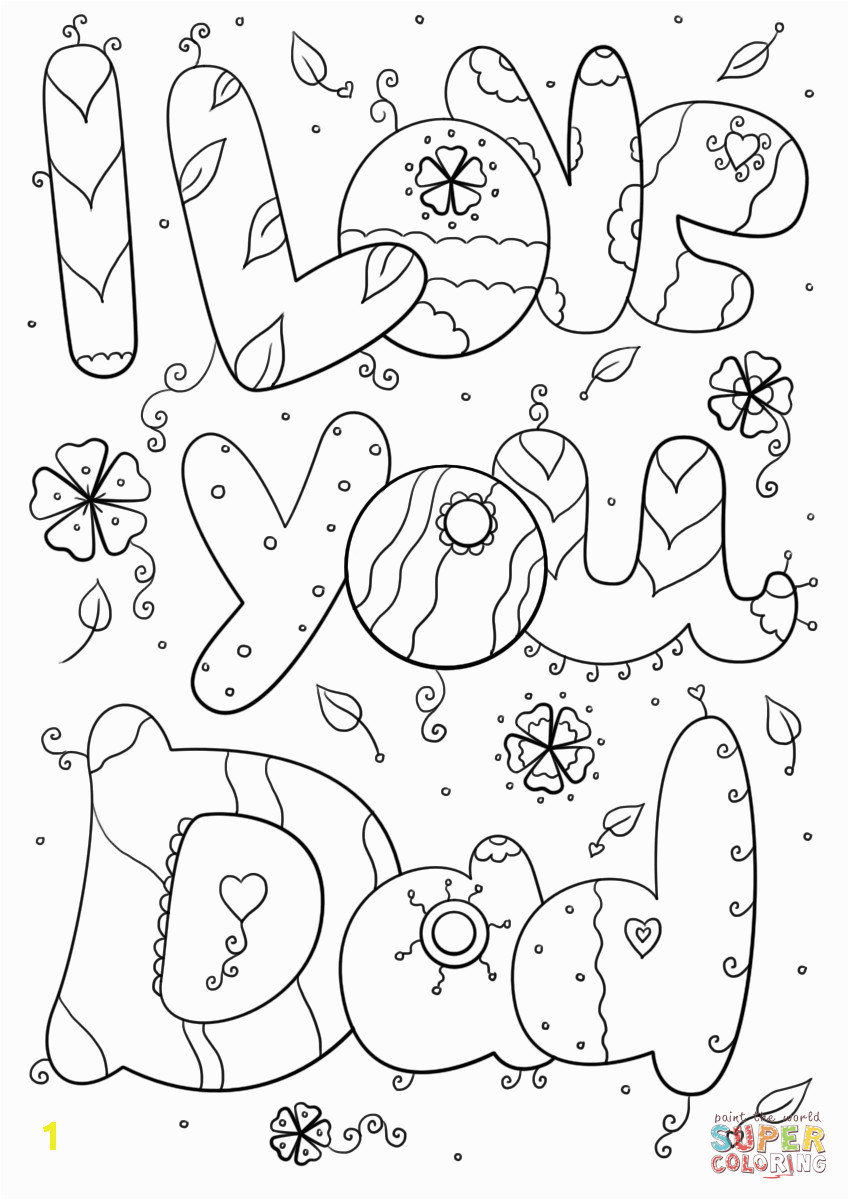 I Love You Papa Coloring Pages I Love You Dad Coloring Page
