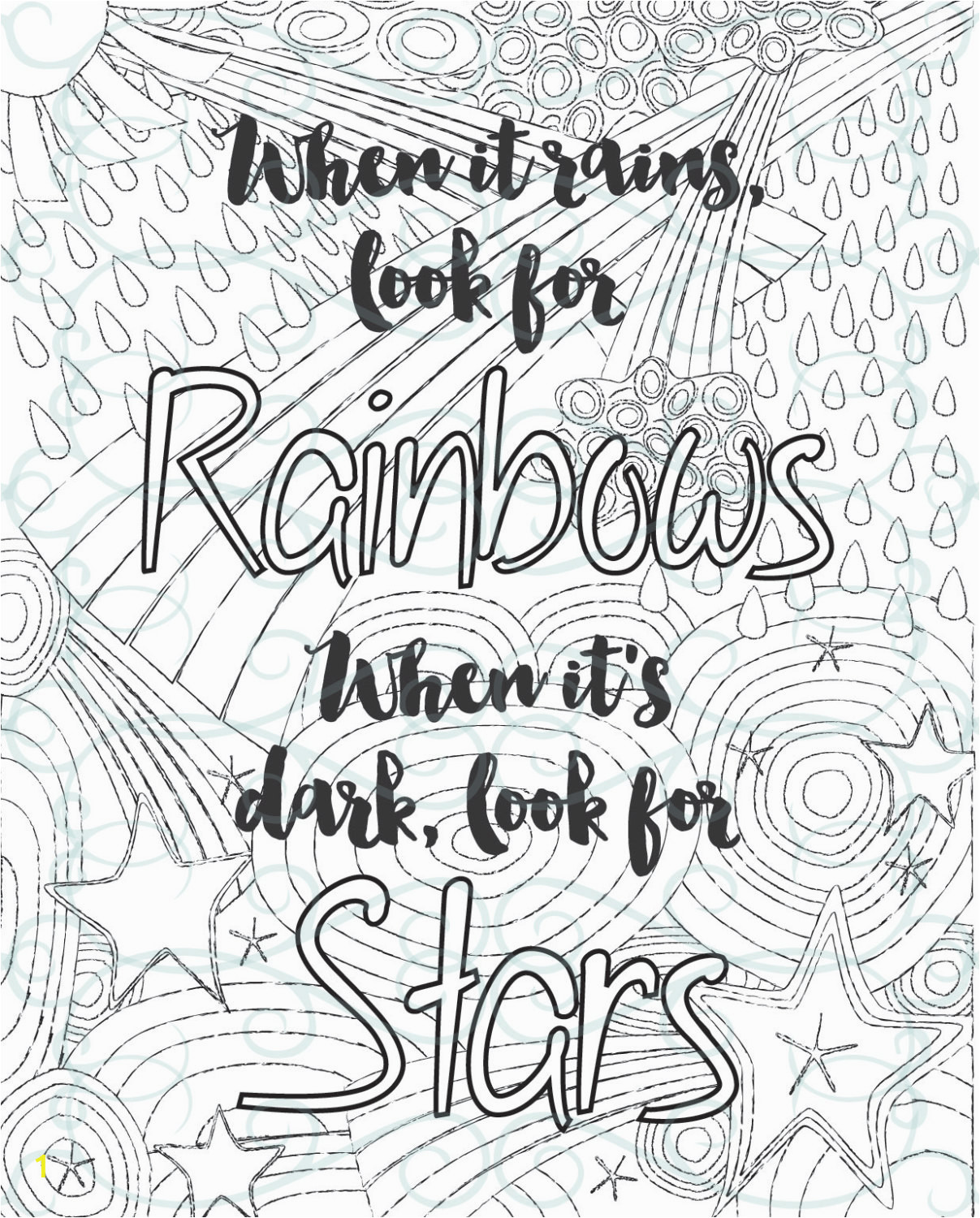 Inspirational Quote Coloring Pages for Adults Adult Inspirational Coloring Page Printable 02 Look for