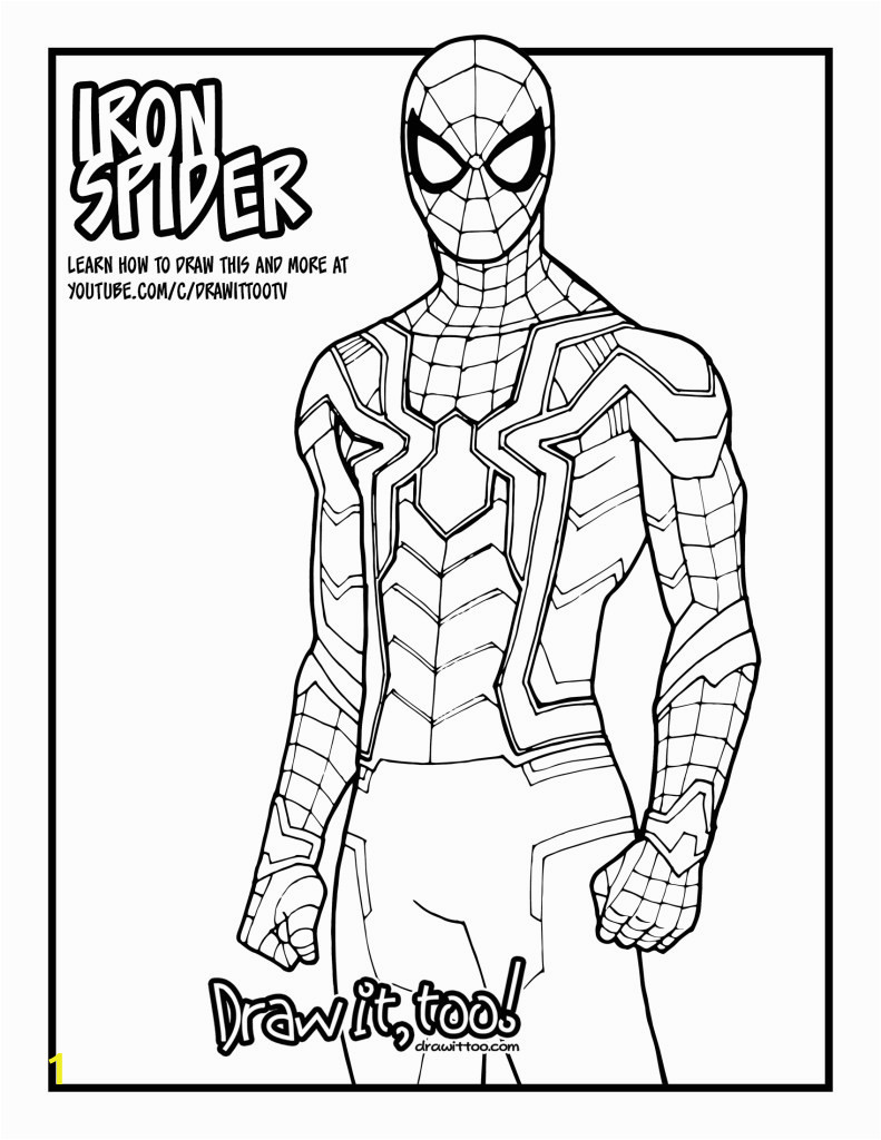 Iron Spider Coloring Pages Infinity War How to Draw Iron Spider Avengers Infinity War Drawing