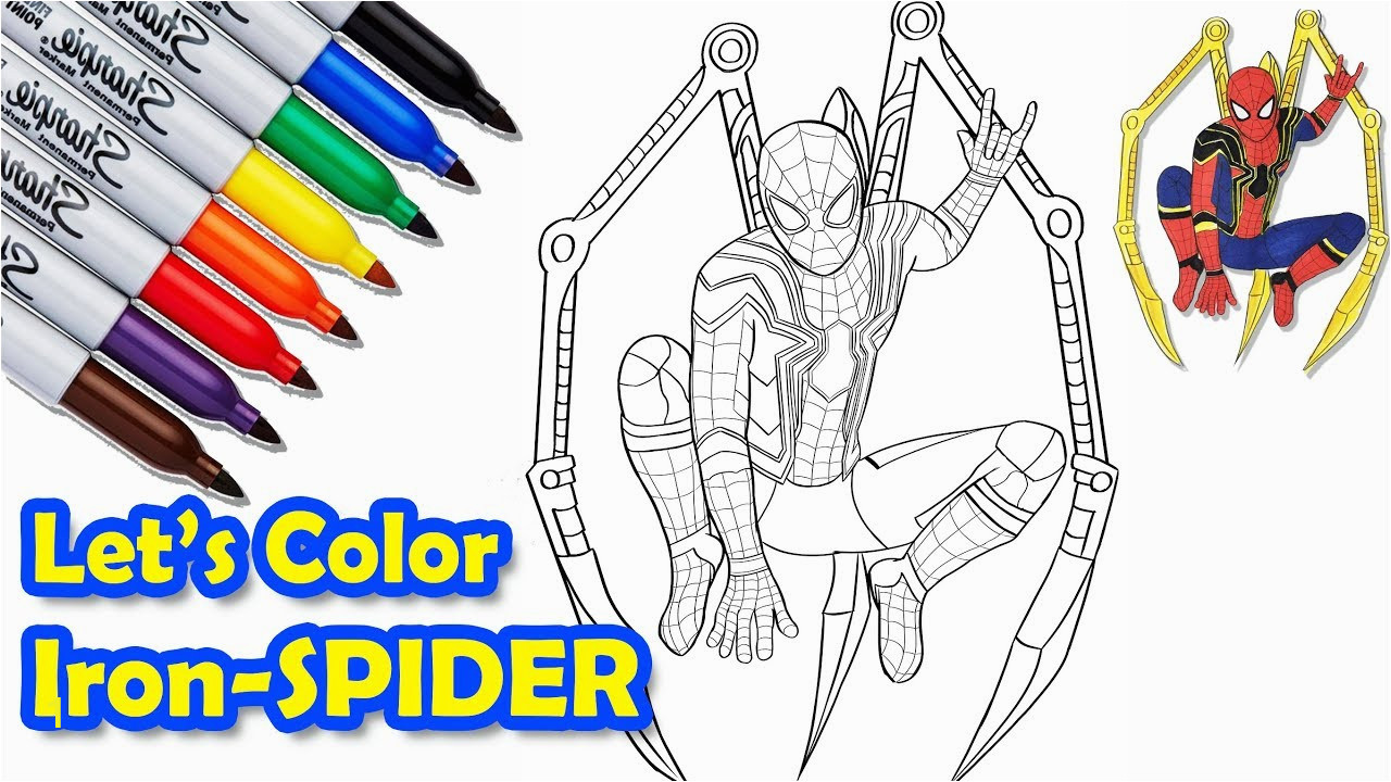 Iron Spider Coloring Pages Infinity War Iron Spider In the Avengers Infinity War Coloring Pages