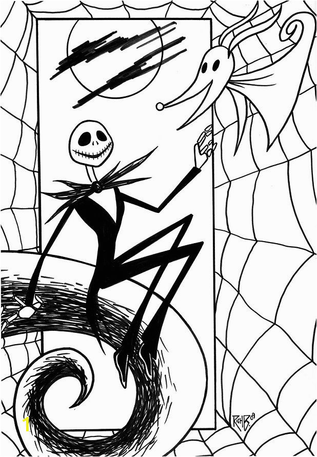 nightmare before christmas jack coloring pages