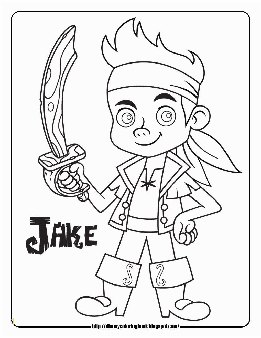 Jake and the Neverland Coloring Pages Jake and the Neverland Pirate Party Printables