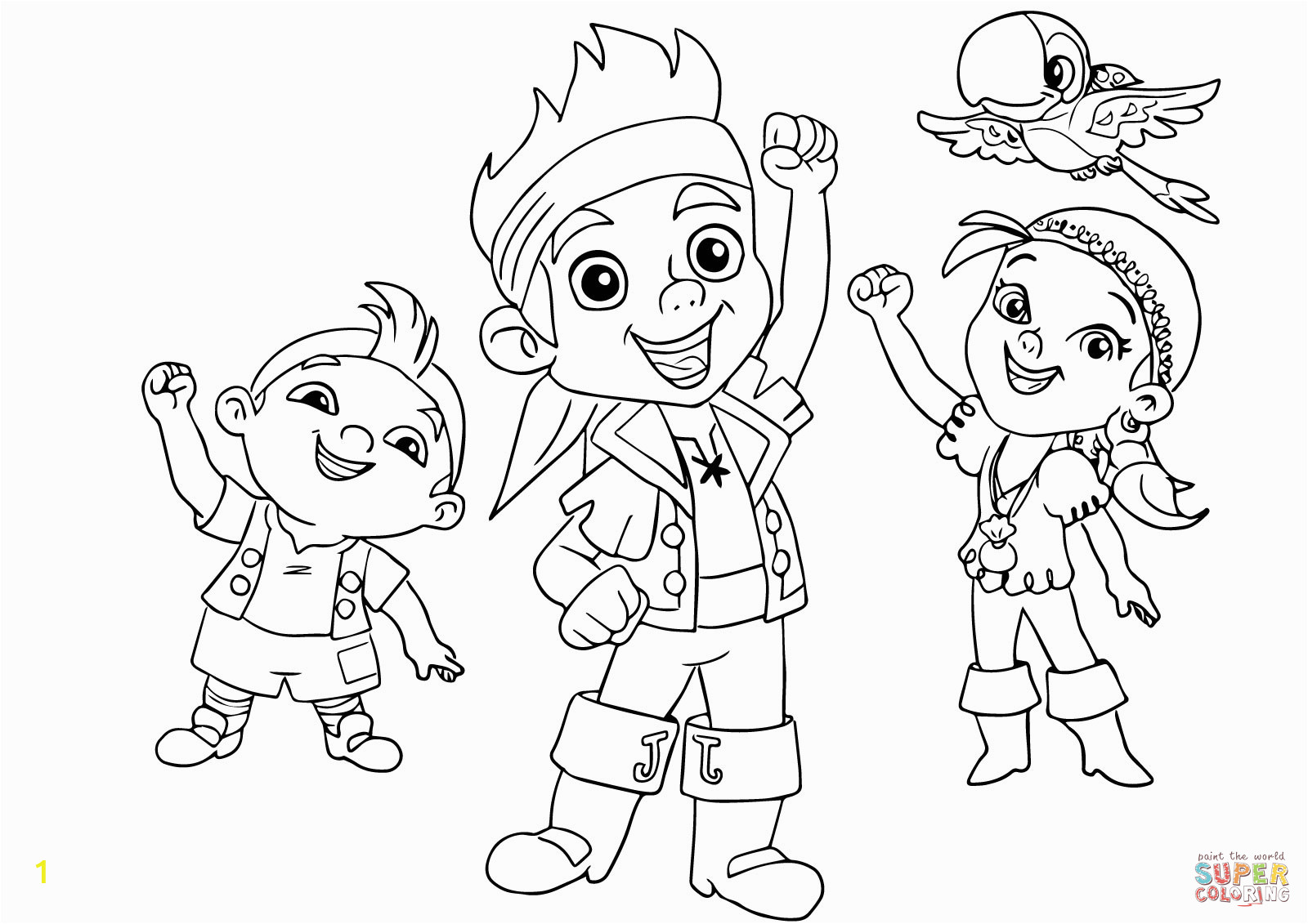 jake neverland pirates coloring pages