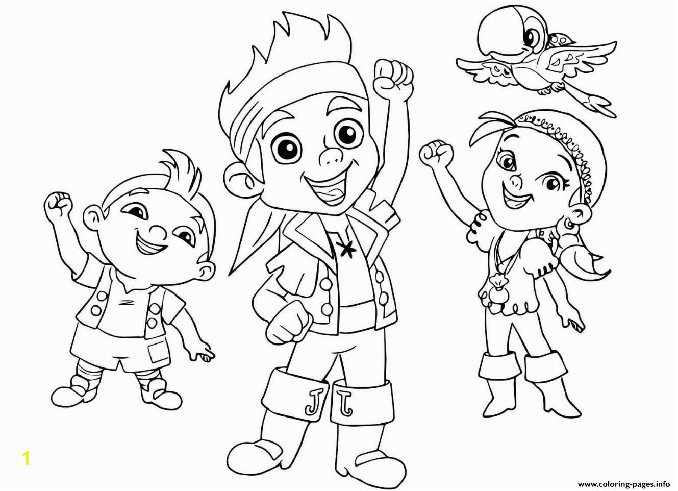 Jake and the Neverland Pirates Coloring Pages Halloween Jake and the Neverland Pirates Team Halloween Coloring