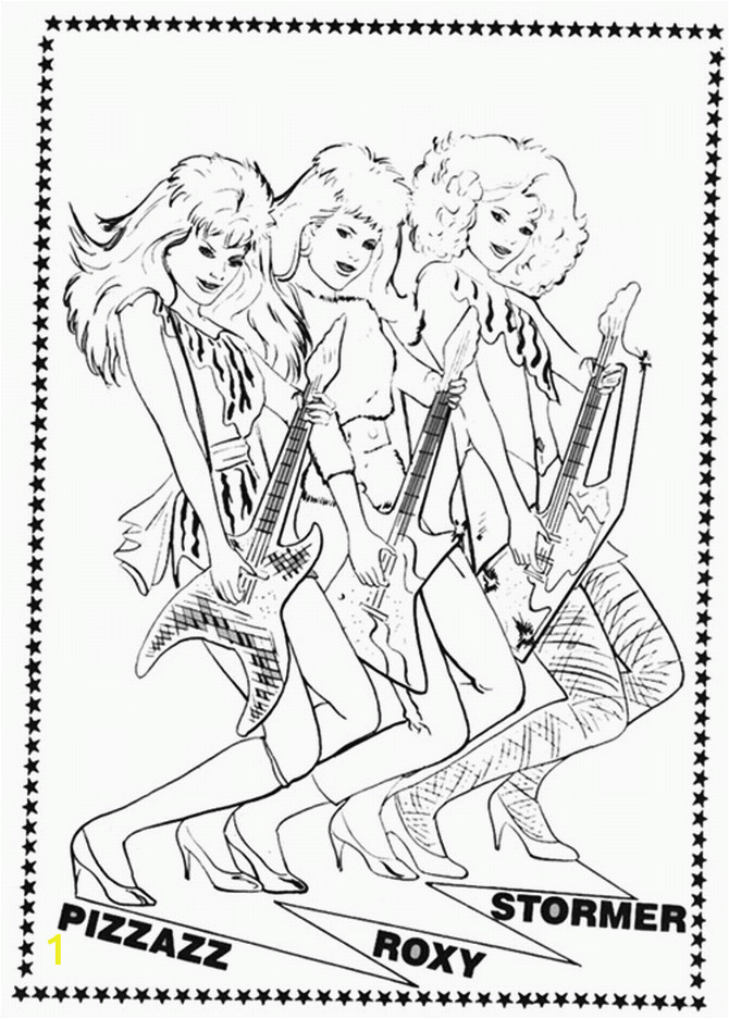 jem and the holograms coloring pages