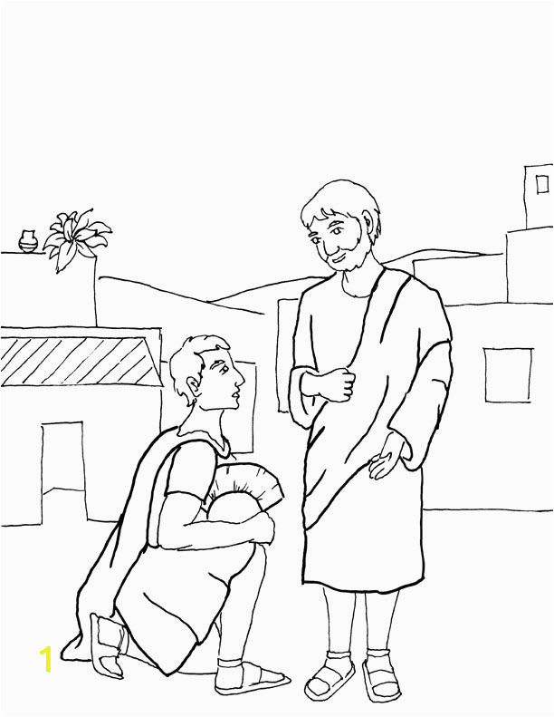 Jesus and the Centurion S Servant Coloring Page Coloring Page for Roman Centurion asking Jesus to Heal