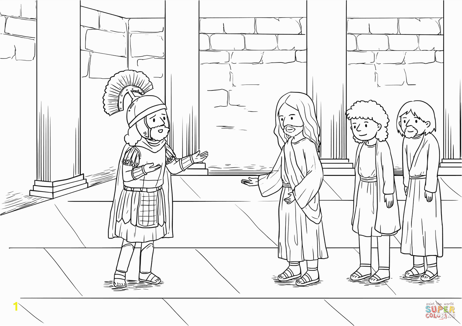Jesus and the Centurion S Servant Coloring Page the Healing Of the Centurion S Servant Printable