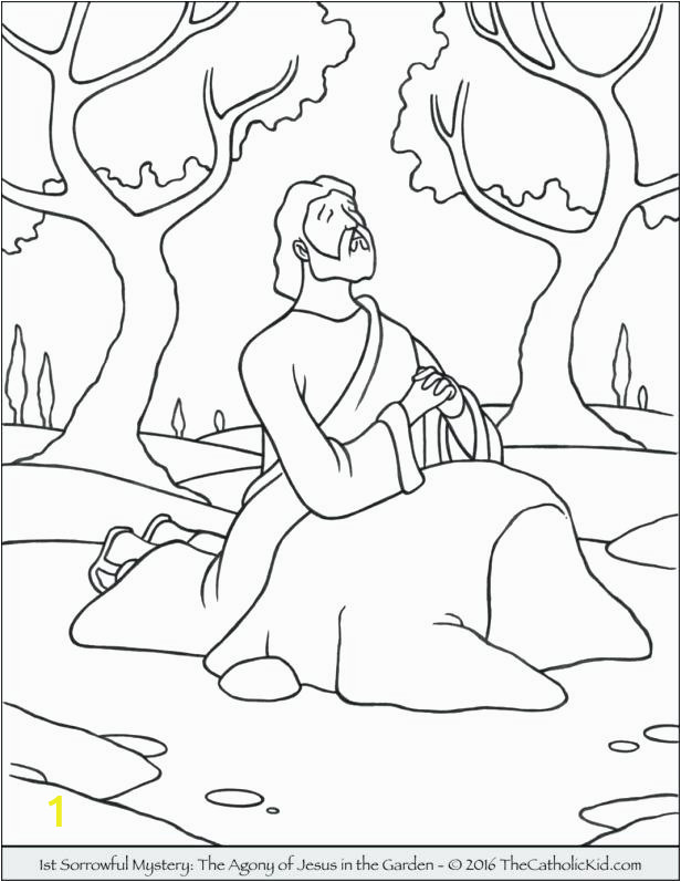 Jesus Arrested In the Garden Of Gethsemane Coloring Page | divyajanani.org