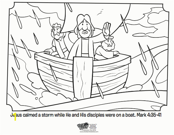 Jesus Calms the Storm Coloring Page Jesus Calms the Storm Bible Coloring Pages