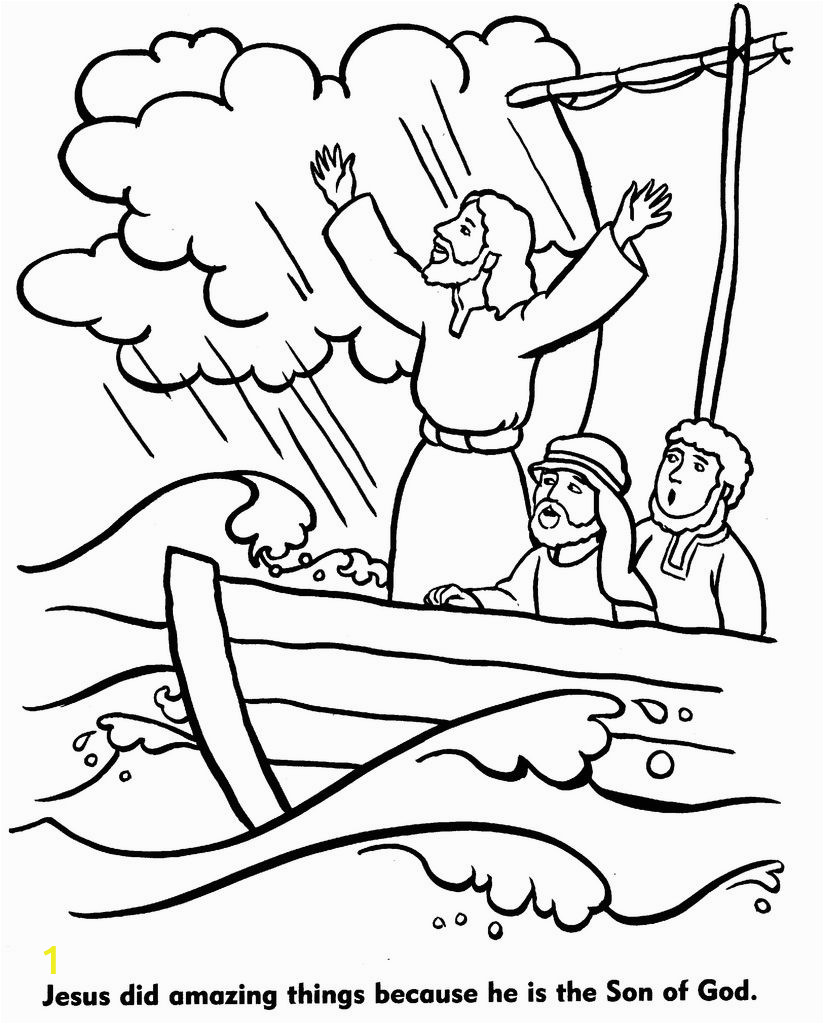 jesus calms the storm coloring pages