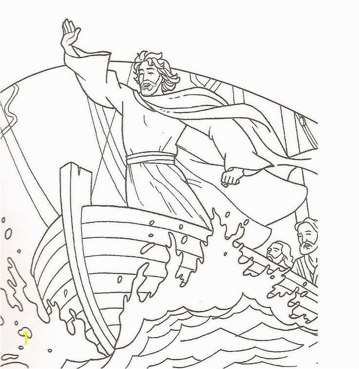 jesus calms the storm coloring pages