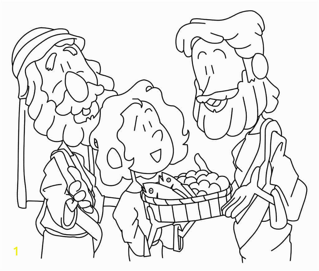 Jesus Feeds the 5000 Coloring Page Jesus Feeds 5 000 Coloring Page — Ministry to Children