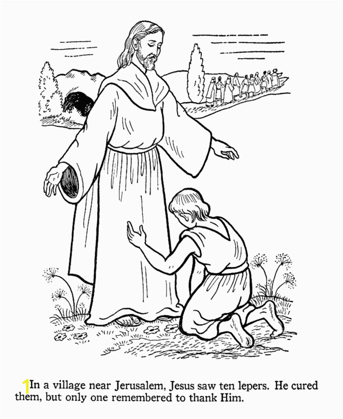 Jesus Heals 10 Lepers Coloring Page | divyajanani.org