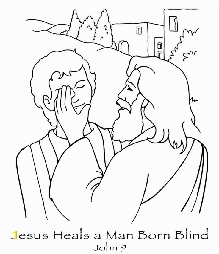 Jesus Heals the Blind Man Coloring Page Free Coloring Pages Printable Jesus Heals the Blind Man